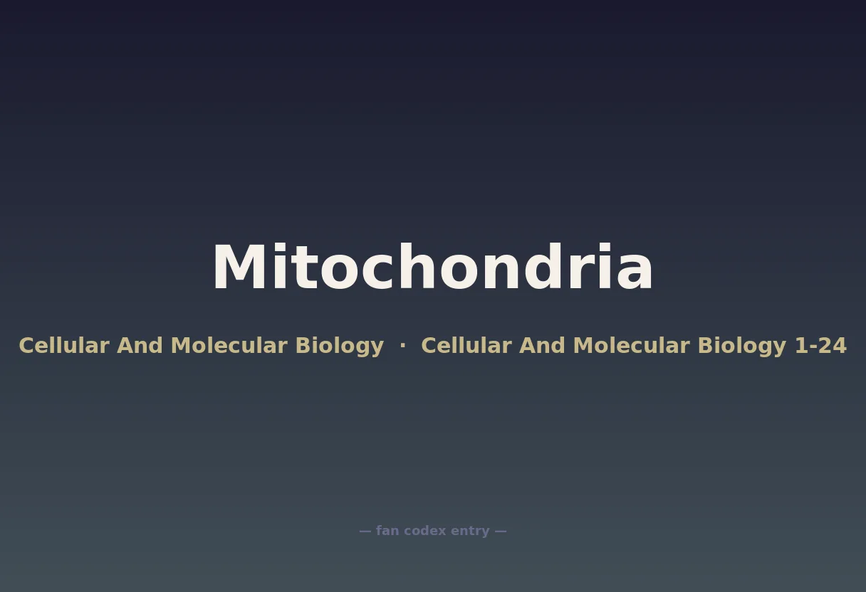 Mitochondria