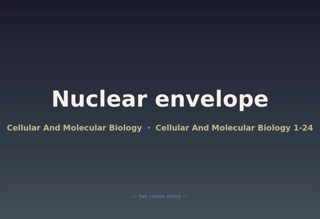 Nuclear envelope