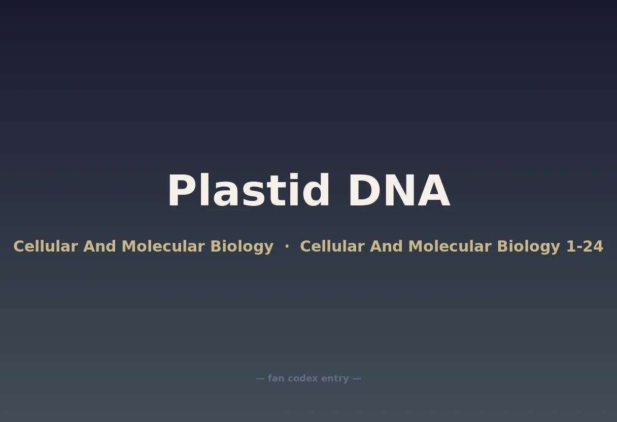 Plastid DNA