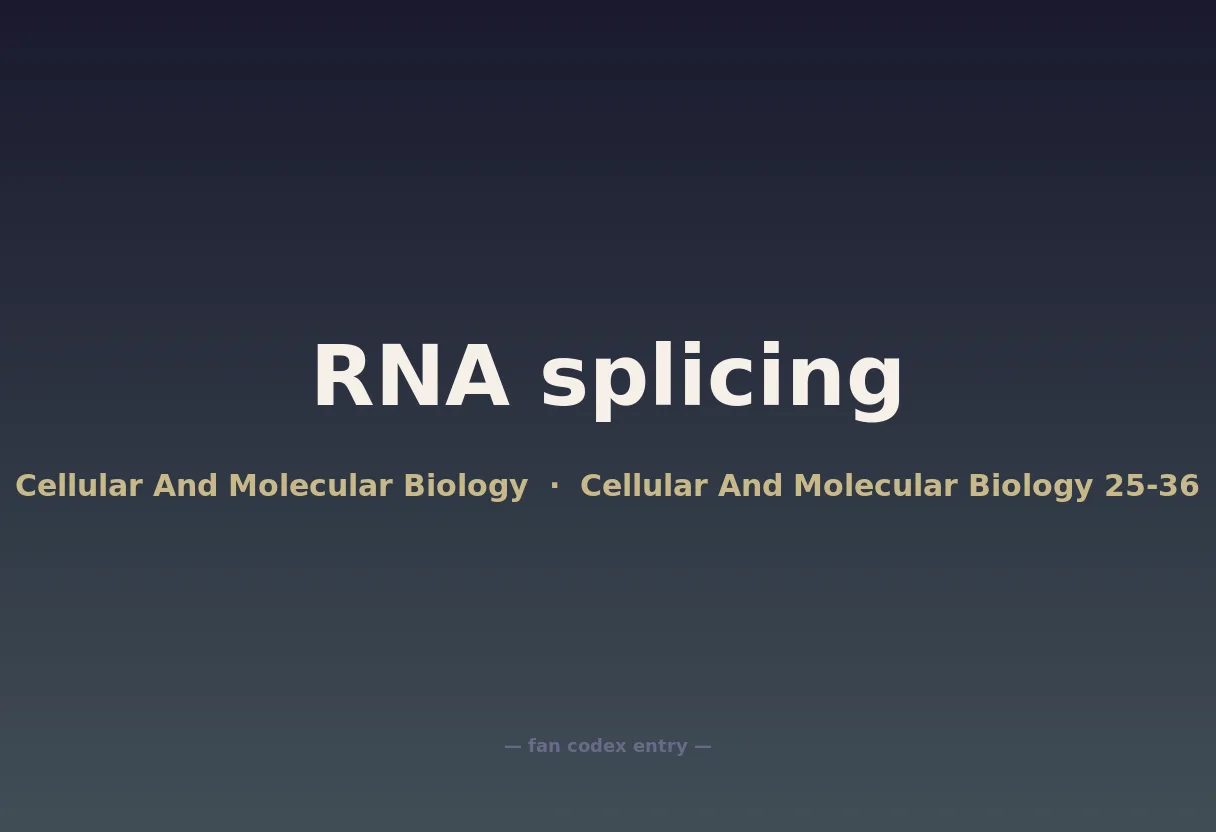 RNA splicing