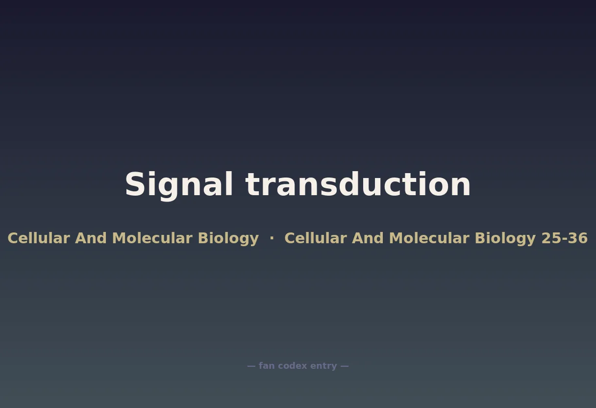 Signal transduction